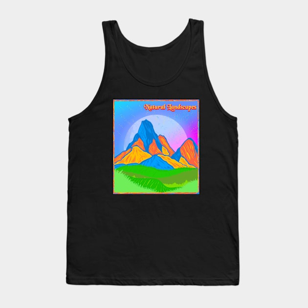 Natural scenery T-shirts - men's women's hill t-shirts. Tank Top by Virtual Designs18